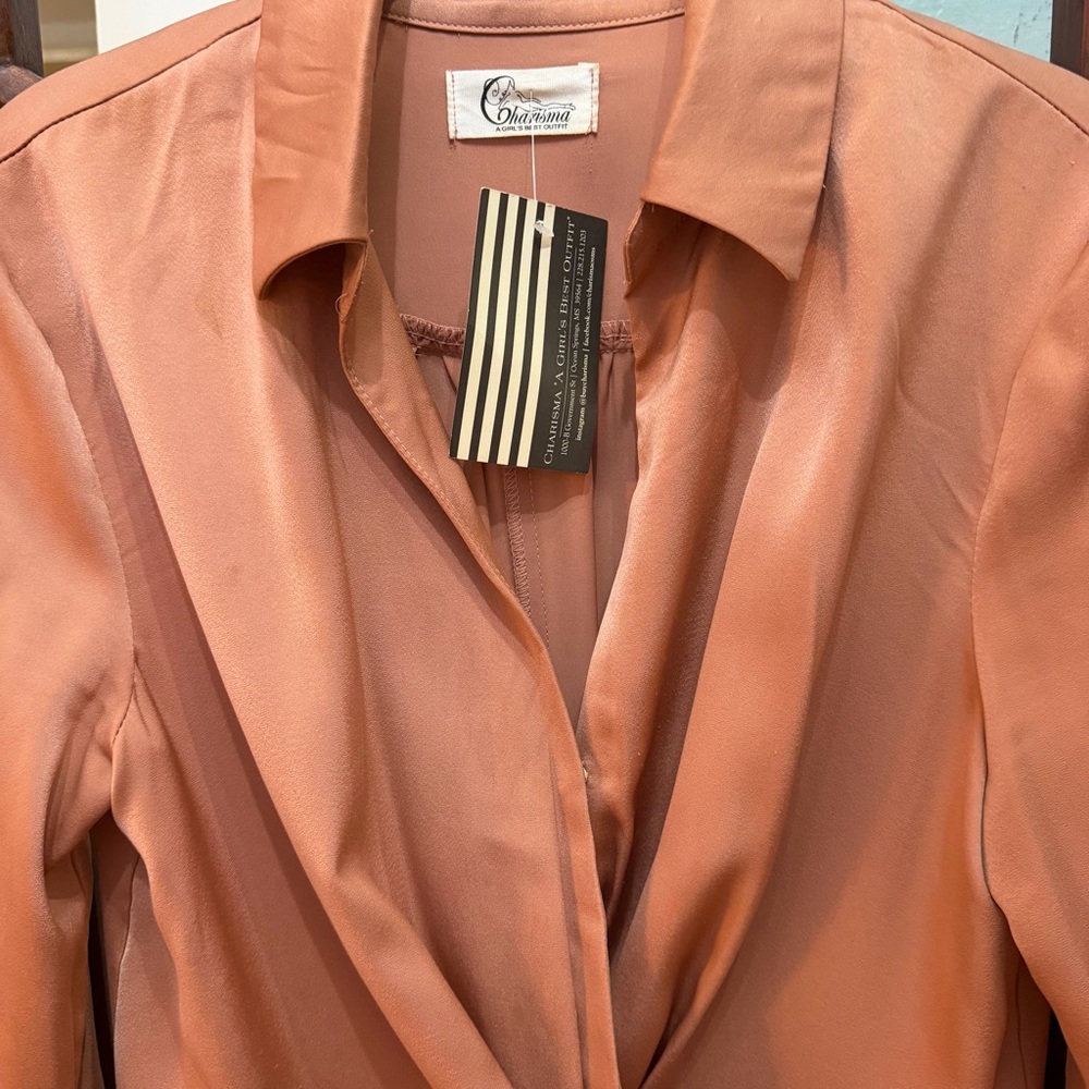 Long Sleeve Silk Dress - NWT - Picture 2 of 4